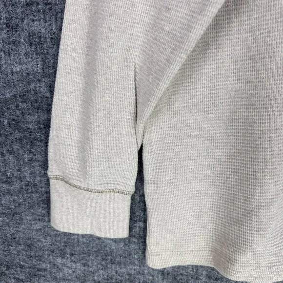 Northwest Men's T Shirt XLT, Beige, Thermal Waffle Knit, Long Sleeve Crewneck - Picture 6 of 9